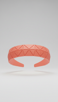 Coral geometric headband