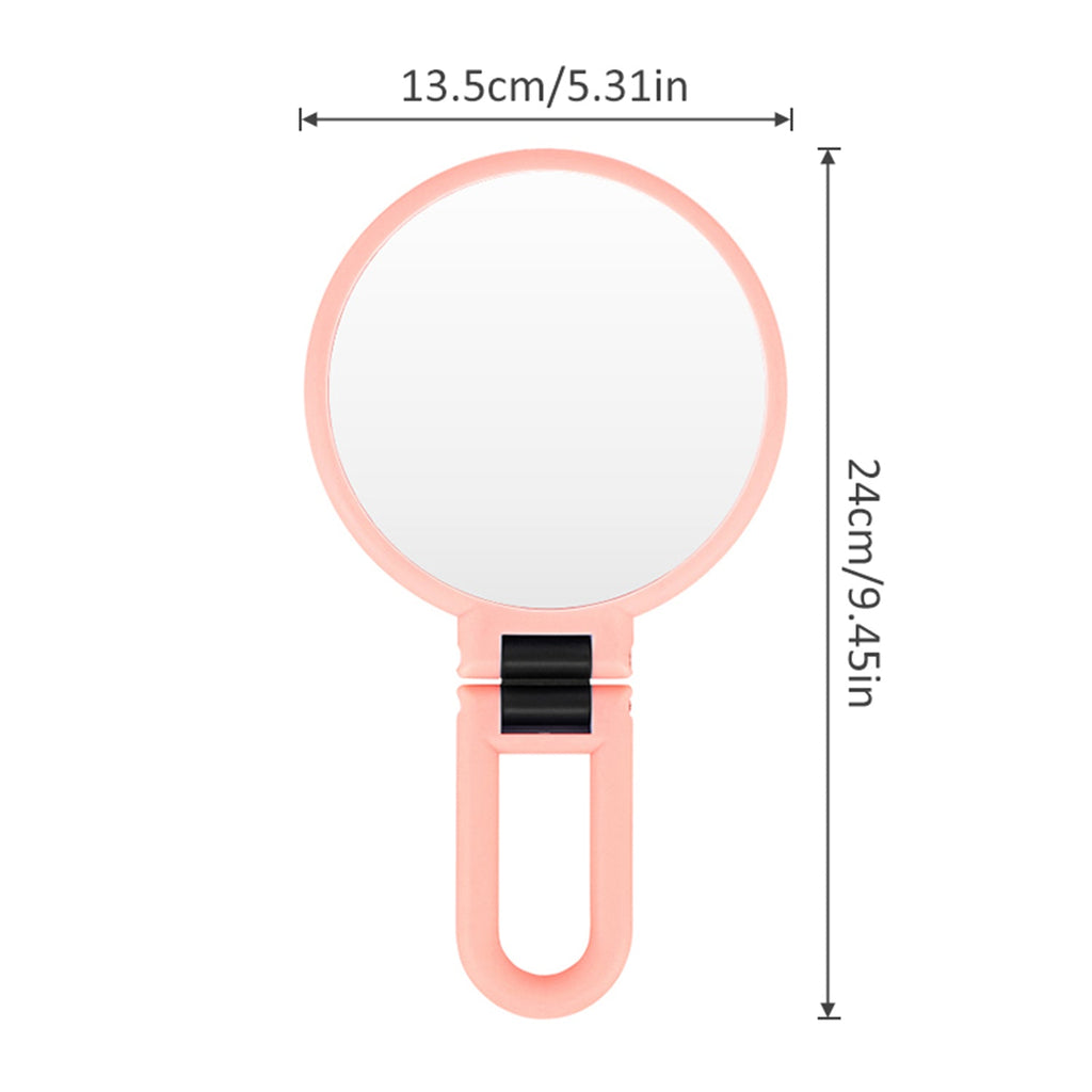 Mber Foldable Handheld Makeup Mirror with 2-Sided 1X 10X Magnifying Mirror