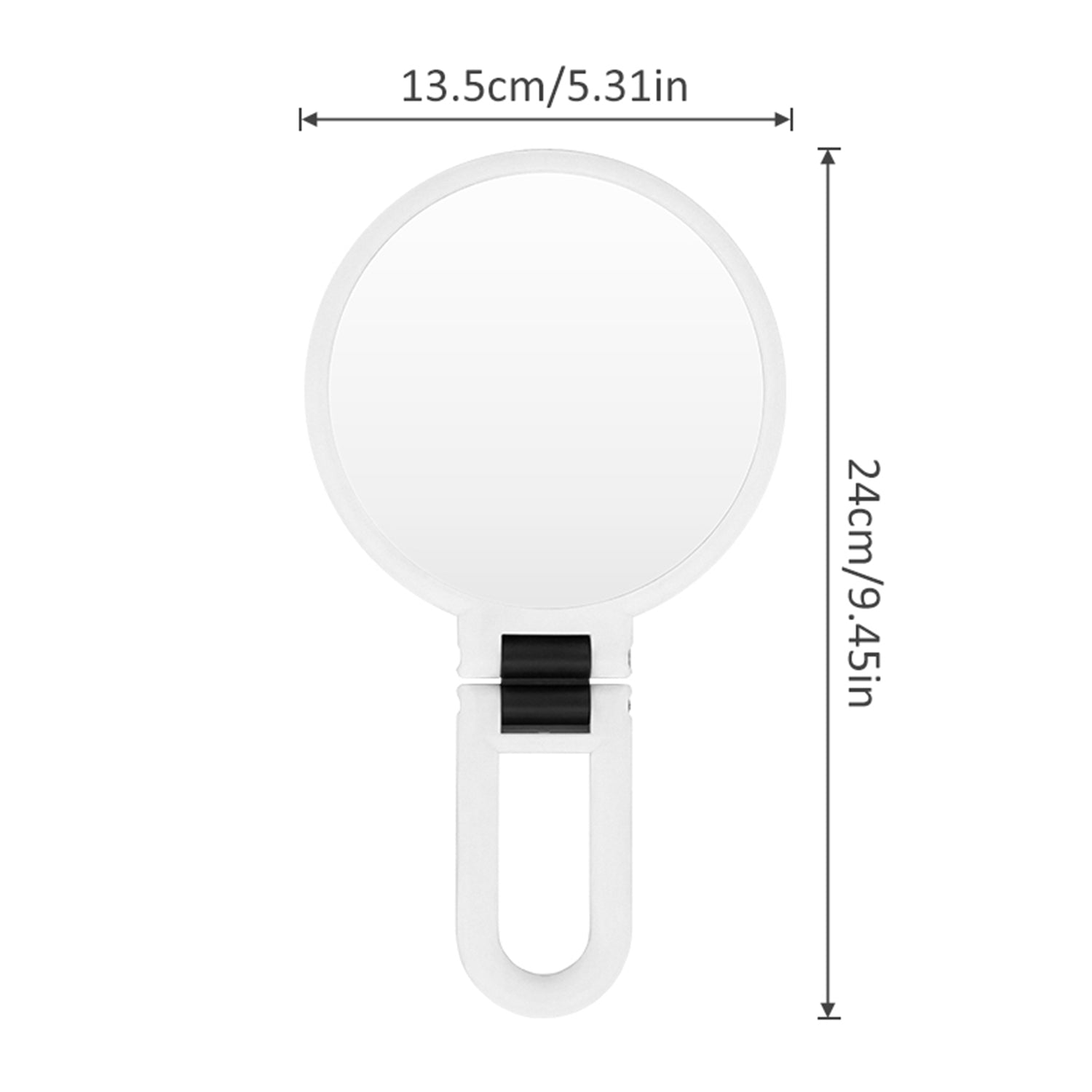 Mber Foldable Handheld Makeup Mirror with 2-Sided 1X 10X Magnifying Mirror