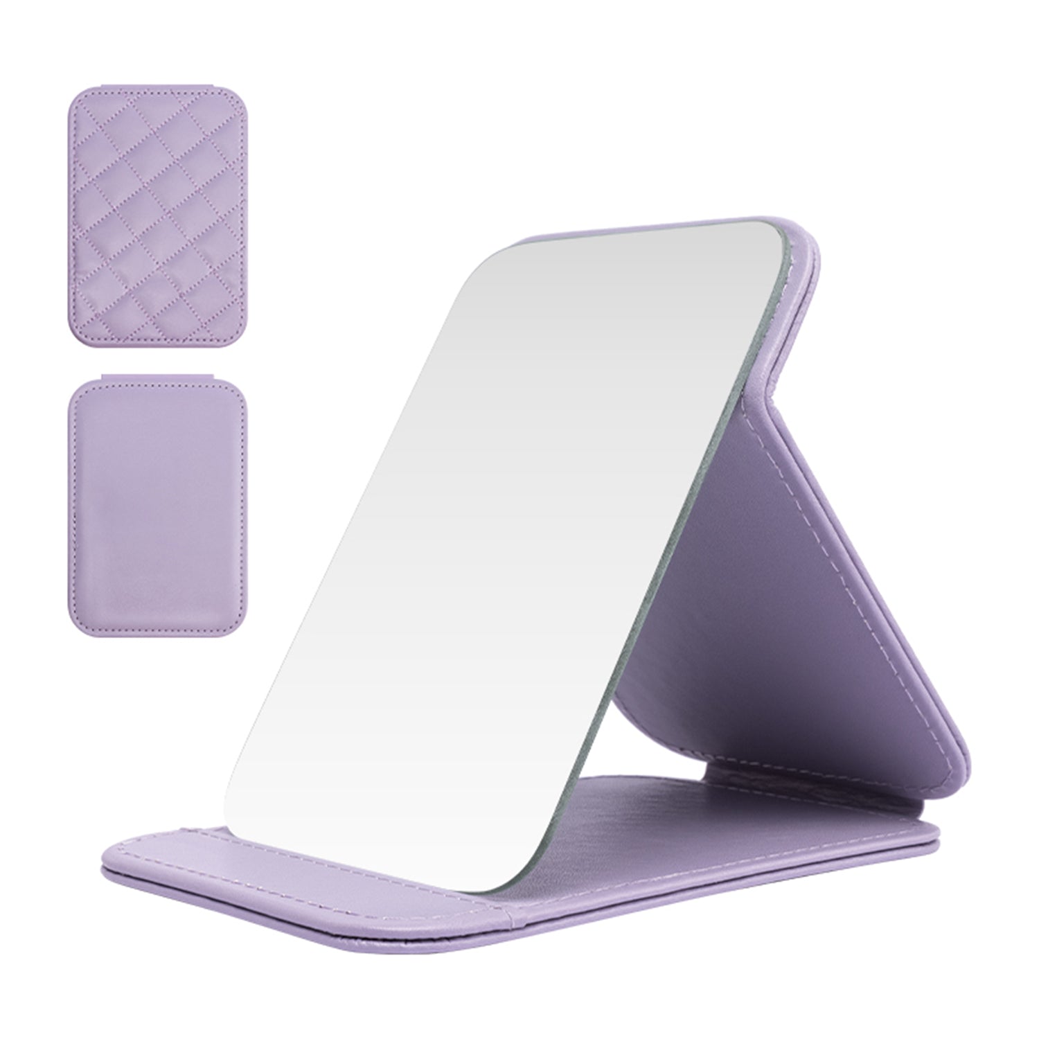Mber Foldable Travel Makeup Mirror for Makeup, Purple
