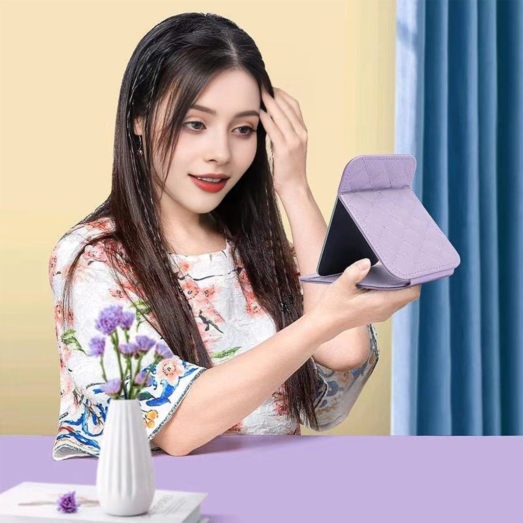 Mber Foldable Travel Makeup Mirror for Makeup, Purple