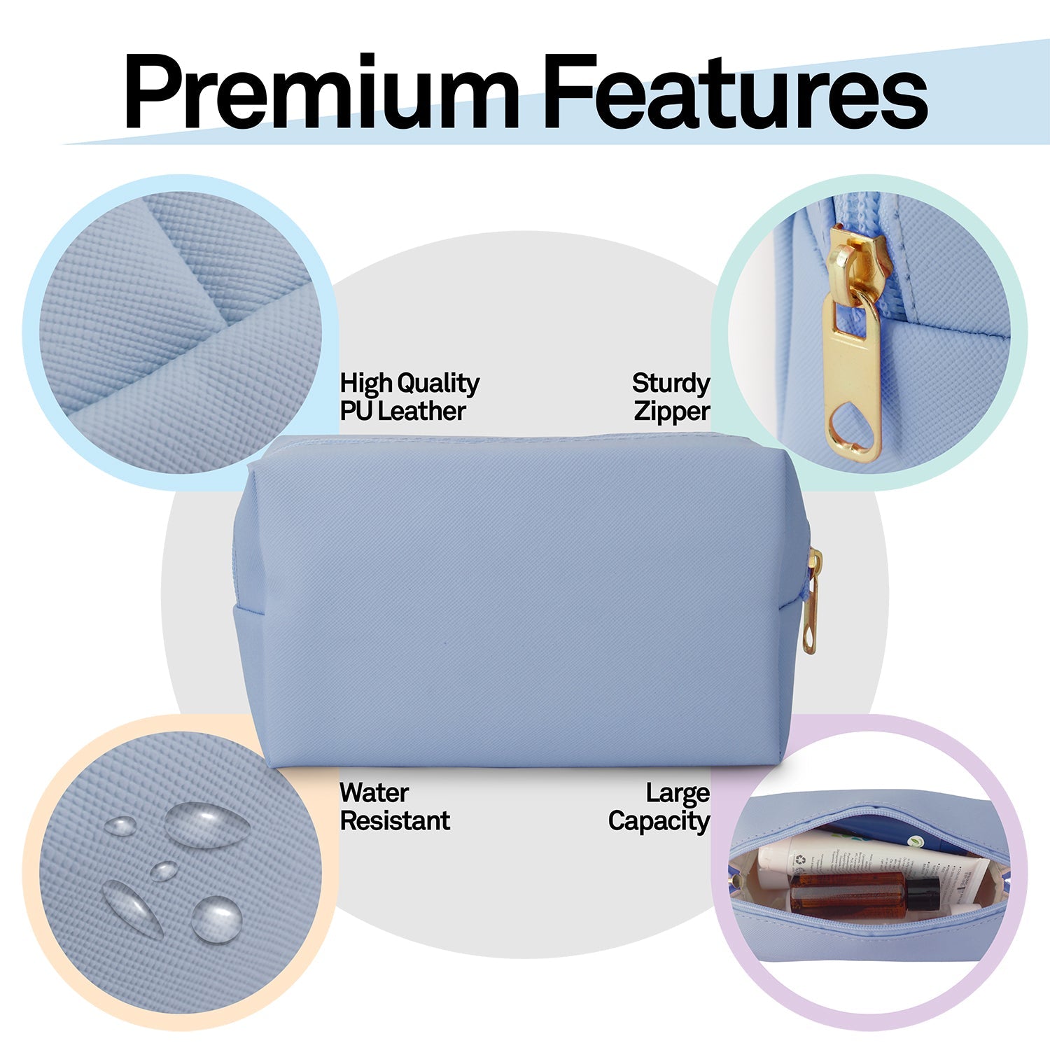 Mber Water Resistant Travel Cosmetic Bag