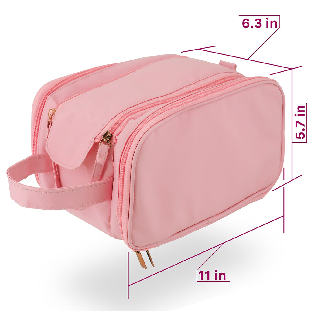 Mber Travel Makeup Bag with Compartments, Black
