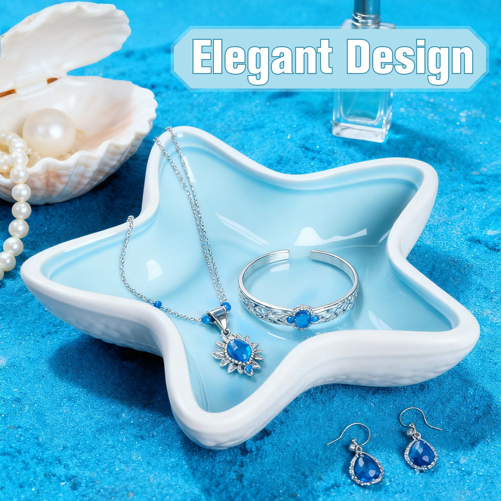 Mber Ceramic Jewelry Tray, Starfish