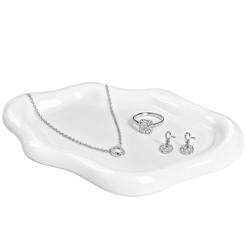 Mber Organic Shape Jewelry Tray, Ceramic or Stainless Steel