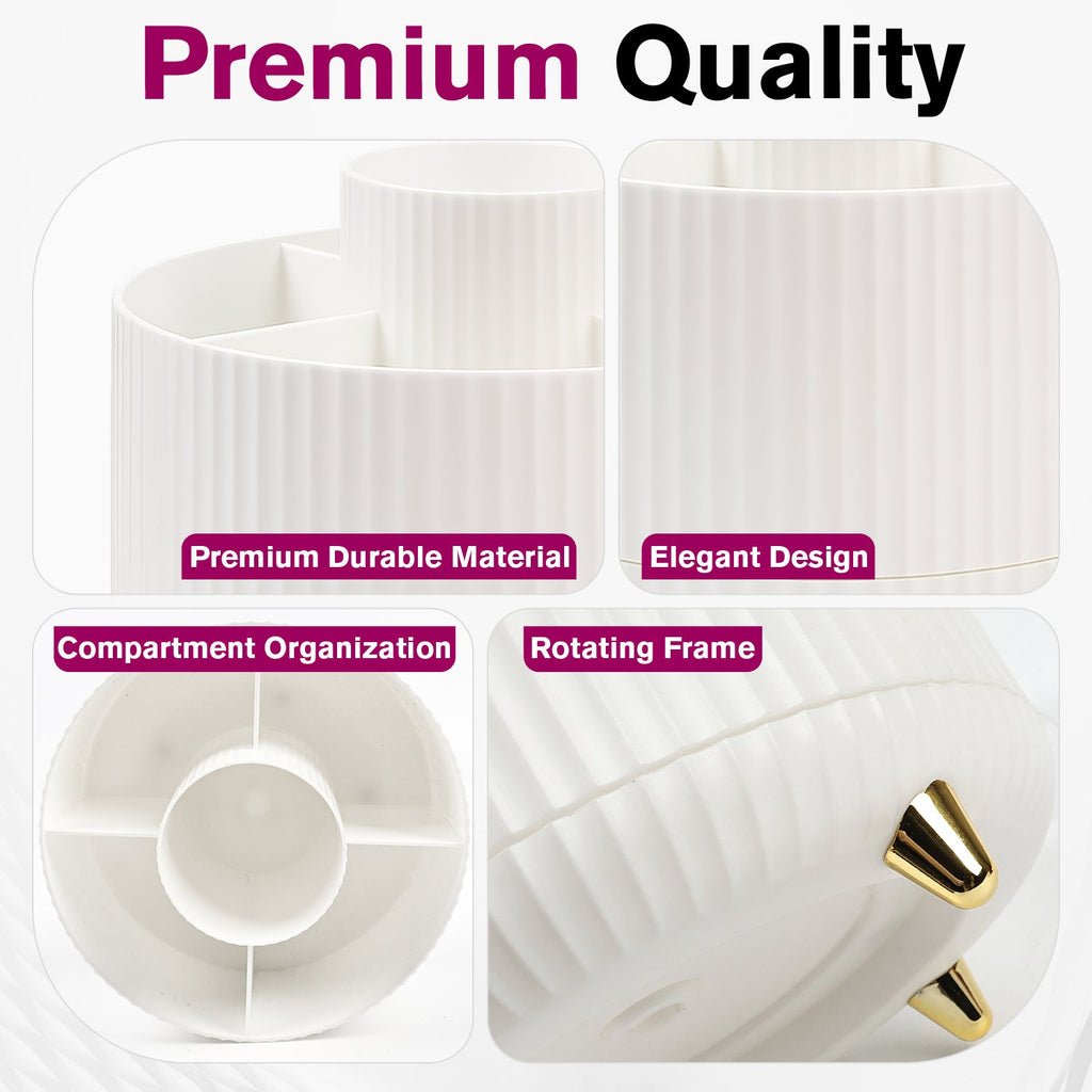 Mber Makeup Brush Holder Organizer with 360° Rotating Base