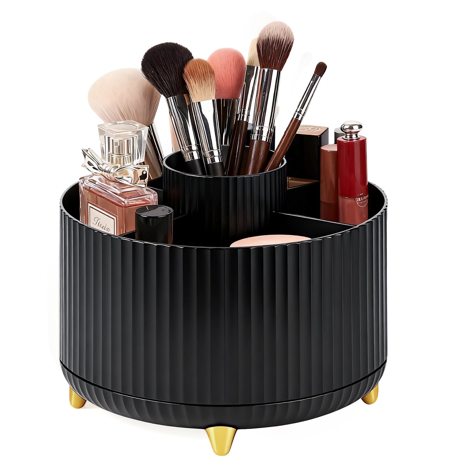 Mber Makeup Brush Holder Organizer with 360° Rotating Base