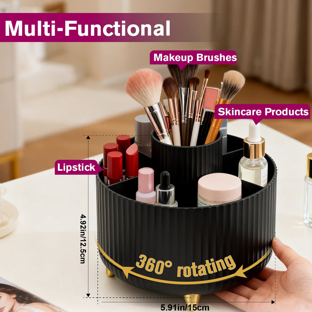 Mber Makeup Brush Holder Organizer with 360° Rotating Base