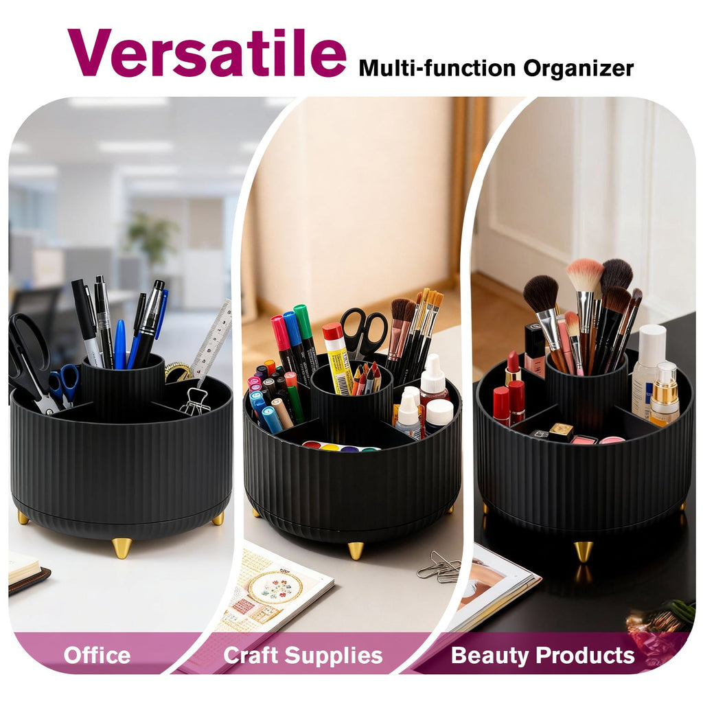 Mber Makeup Brush Holder Organizer with 360° Rotating Base