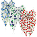 Mber 3 Pack Fruit Print Hair Bow Barrettes, Cherry & Blueberry & Grape