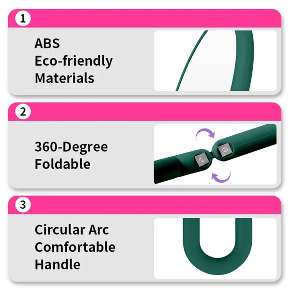 Mber Foldable Handheld Makeup Mirror with 2-Sided 1X 10X Magnifying Mirror