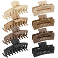 Mber 8 Pack Large Hair Claw Clips, Assorted Matte Colors