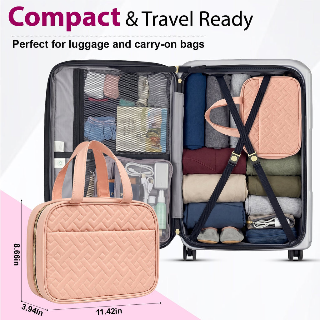 Mber Hanging Travel Toiletry Bag, Pink