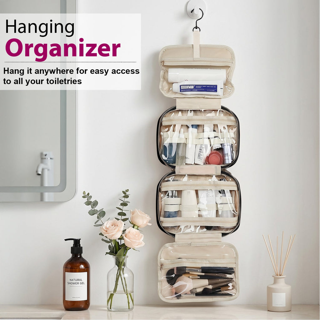 Mber Hanging Travel Toiletry Bag, Pink