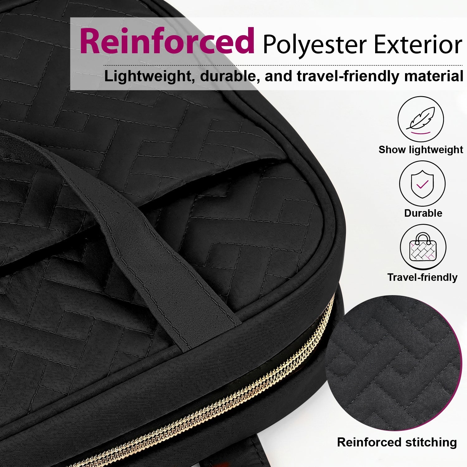 Mber Hanging Travel Toiletry Bag, Pink