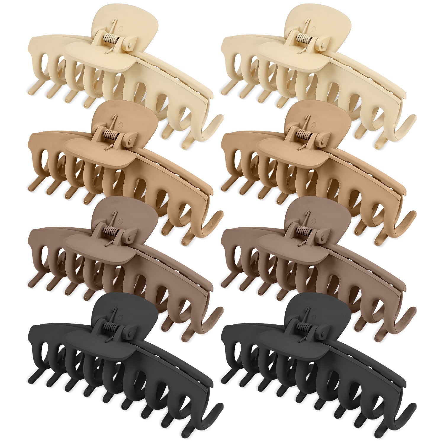 Mber Large Hair Claw Clips, Assorted Matte Colors